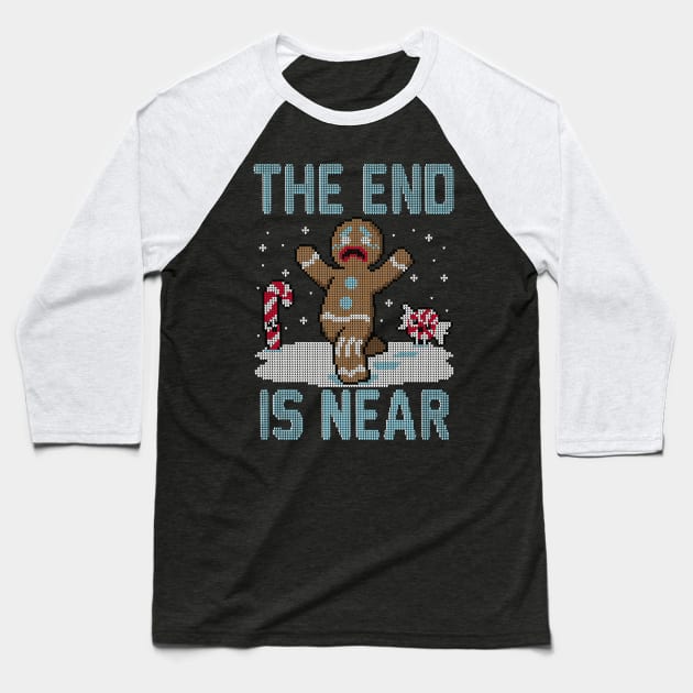 Christmas is near! - Ugly Christmas Sweater Baseball T-Shirt by Raffiti